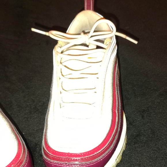 Nike Air Max 97 Maroon and Cream Sneakers - Picture 4 of 6